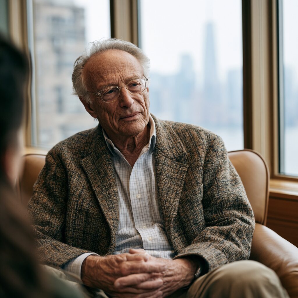 Senior schema therapist mentoring a younger clinician.